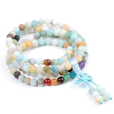 7 Chakra Amazonite 108 Mala Beads Bracelet-Your Soul Place